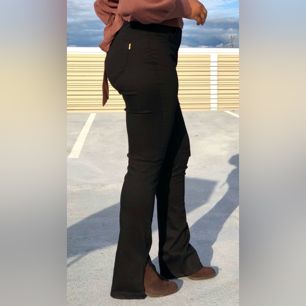 Split-Hem Bootcut Jeans